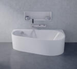 POLYSAN Projekta DR Monolith aszimmetrikus akril kád 156x77 cm, jobbos/fehér 21111MDR (21111MDR)