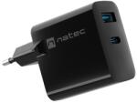 NATEC USB Charger Ribera Gan 1X USB-A + 1X USB-C 65W Black (NUC-2145)