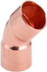 VIEGA 95041 forrasztható réz ív, 45°, 2 tokos, 18mm (101077)