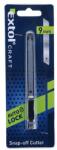 EXTOL CRAFT 3 év tapétavágó kés; 9mm, INOX fémházas, Auto-lock, pótpenge: 9122 (5db) (80043)