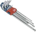 EXTOL PREMIUM 5 év imbuszkulcs klt. , 9db, extra hosszú; gömbfej, 1, 5-10mm, CV. , 95-237mm (8819312)