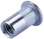 Fortum szegecsanya klt. 30 db, M5, POP-NUT, horganyzott acél, kerek, nyitott, lapos peremű, rovátkolt FORTUM (4770685)