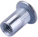 Fortum szegecsanya klt. 50 db, M4, POP-NUT, horganyzott acél, kerek, nyitott, lapos peremű, rovátkolt FORTUM (4770684) - szerszamshop24