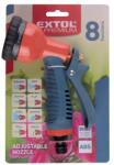 Extol pisztolyos szórófej, locsoló, fém + műanyag, 8 féle sugár, kuplung csatlakozós (8876452)