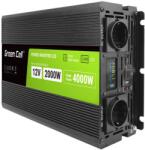 GREEN CELL PowerInverter LCD 12 V 2000 W/4000 W Pure sine wave inverter (GC-INV-12V-2000W-P2000LCD)