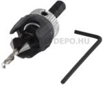 wolfcraft Elöfúró süllyesztövel és mélységstoppal, hatszögszárú, 3.2-12mm 45° (2544000)