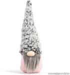  Karácsonyi skandináv manó dekoráció, bolyhos szürke sapkával, 22 cm magas