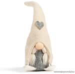  Karácsonyi skandináv manó dekoráció, bézs sapkával, 28 cm magas