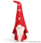  Karácsonyi skandináv manó dekoráció, piros sapkával, 28 cm magas