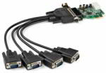 StarTech - 4 portos PCI Express RS232 soros adapterkártya - PEX4S953LP (PEX4S953LP)