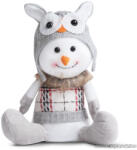  Karácsonyi hóember dekoráció, baglyos sapkában, 30 x 20 x 14 cm (58729B)