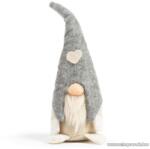  Karácsonyi skandináv manó dekoráció, szürke sapkával, 28 cm magas