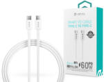 DEVIA Smart Series 60W PD Type-C/Type-C adat- és töltőkábel 1, 2m - fehér