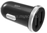 Silicon Power Telefon töltő - Autós szivargyújtós, Dual USB DC 5V-2.1A, 10.5W Fekete (SP2A1ASYCC102P0K) (SP2A1ASYCC102P0K)
