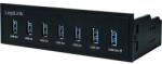 LogiLink USB 3.0 hub 5, 25", 7 portos, belső, gyorstöltő porttal, fekete (UA0342) (UA0342)