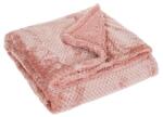 Welora Bársonyos tapintású takaró franciaágyhoz, dombornyomott popcorn mintával, 230x220 cm, rózsaszín (JM1239064)