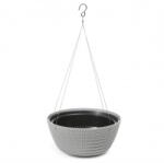 Lamela JERSEY Függő virágcserép - kaspó, 240 mm, szürke