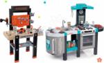 Smoby Set atelier cu mașină de găurit Black&Decker Smoby şi bucătăria Tefal cu bule magice (SM360701-5) Set bricolaj copii