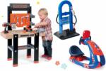 Smoby Set atelier de lucru Black&Decker Smoby cu maşină de găurit şi simulator electronic Spidey și benzinărie (SM360701-17) Set bricolaj copii