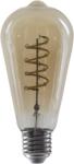 Diolamp Spiral Filament LED izzó, borostyánsárga, ST64, 4 W/ 230 V/ E27/ 1800 K/ 270 lm/ 360°/ dimmelhető (CONDI4WWSDIMAM)
