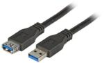 EFB-Elektronik USB-A Apa - USB-A Anya 3.0 Hosszabbító Kábel - 1 m, Fekete