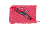ZIPIT Penar cu fermoar, ZIPIT Grillz Monsters Jumbo - roz cu dinti argintii (ZP-141650) Penar