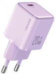 USAMS Cc183Tc03 Mini 1X USB Type-C Hálózati Töltő - 20W - Lila