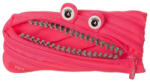 ZIPIT Penar cu fermoar, ZIPIT Grillz Monster - roz cu dinti argintii (ZP-141452) - roua Penar