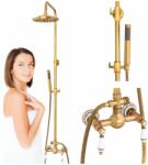  Retro Felületre Szerelhető Zuhanyszett Paloma S-1198v Old Gold