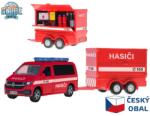 Mikro Kids Globe Traffic VW пожарникари CZ дизайн 27, 5см метален обратен ход с ремарке (520322)