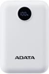 ADATA 296506 C100 Digital Display 10000mAh PowerBank White, Powerbank