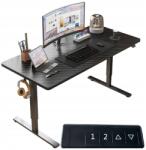 Fodym Elektromosan állítható íróasztal 120x60cm, magasságállítás 72-118 cm, fekete