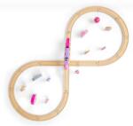 Bigjigs Toys Din lemn figură opt șină de tren pentru prințese 35 de părți (DDBJT022) Trenulet