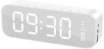  Rádiós hangszóró és ébresztőóra, LED kijelző, fehér (ZON101398)