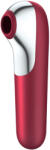 Satisfyer Dual Love - vibrator clitoridian controlat prin aplicație (roșu) (4061504003054) Dildo