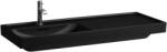 Laufen MEDA Mosdó 120 x 46 cm, jobb polcos, egy csaplyuk, középen, Matt Fekete H8171107161041 (H8171107161041)