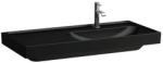 Laufen MEDA Mosdó 100 × 46 cm, bal polcos, túlfolyónyílás nélkül, egy csaplyukkal, Matt Fekete H8171177161111 (H8171177161111)