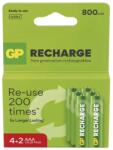 GP Recharge tölthető elem 800 AAA Akkumulátor (HR03) 6db B27186 (B27186)