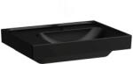 Laufen MEDA Mosdó 60 × 46 cm, bal polcos, alsó éle csiszolt, túlfolyónyílás nélkül, csaplyuk nélkül, Matt Fekete H8181127161121 (H8181127161121)