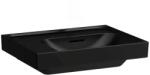 Laufen MEDA Mosdó 60 × 46 cm, bal polcos, alsó éle csiszolt, csaplyuk nélkül, Matt Fekete H8181127161091 (H8181127161091)