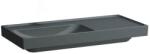 Laufen MEDA Mosdó 100 × 46 cm, jobb polcos, túlfolyónyílás nélkül, csaplyuk nélkül, Matt Grafit H8171187581121 (H8171187581121)