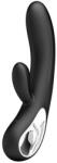 Pretty Love Elmer Vibrator Iepuras Negru din Silicon cu Doua Motorase Reincarcabil Design Ergonomic Vibrator