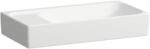 Laufen MEDA Kézmosó 46 × 23, 5 cm, aszimmetrikus, bal oldali armatúrapaddal, túlfolyónyílás nélkül, csaplyuk nélkül, Matt Fehér H8151147571121 (H8151147571121)