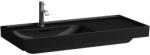 Laufen MEDA Mosdó 100 × 46 cm, jobb polcos, egy csaplyuk, középen, Matt Fekete H8171187161041 (H8171187161041)