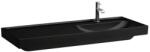 Laufen MEDA Mosdó 120 × 46 cm, bal polcos, túlfolyónyílás nélkül, egy csaplyukkal, Matt Fekete H8171197161111 (H8171197161111)