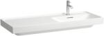 Laufen MEDA Mosdó 120 × 46 cm, bal polcos, egy csaplyuk, középen, Fehér LCC H8171194001041 (H8171194001041)