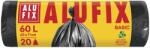Alufix Szemeteszsák ALUFIX 60L 10 mikronos ECO fekete 20 darabos (XMS6020ECONNEW) - vectraline