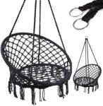  Függőhinta, függőszék, 80cm, fekete (KX7630) - hasznos-holmik