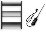  Törölközőszárító radiátor elektromos fűtőpatronnal 75 x 100 cm - Nero Italia C-400W (fekete)