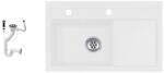Laneo L725-43BI Gránit Mosogató + Dugóemelő (fehér)